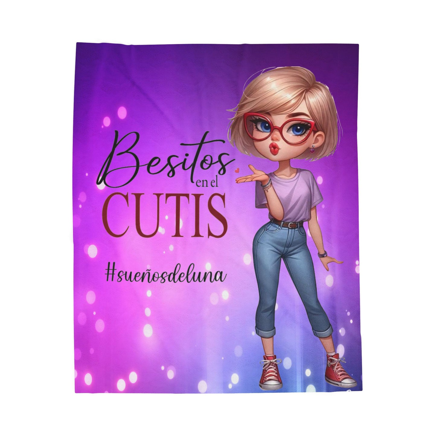 Cute Cartoon Plush Blanket – Besitos en el CUTIS #sueñosdeluna