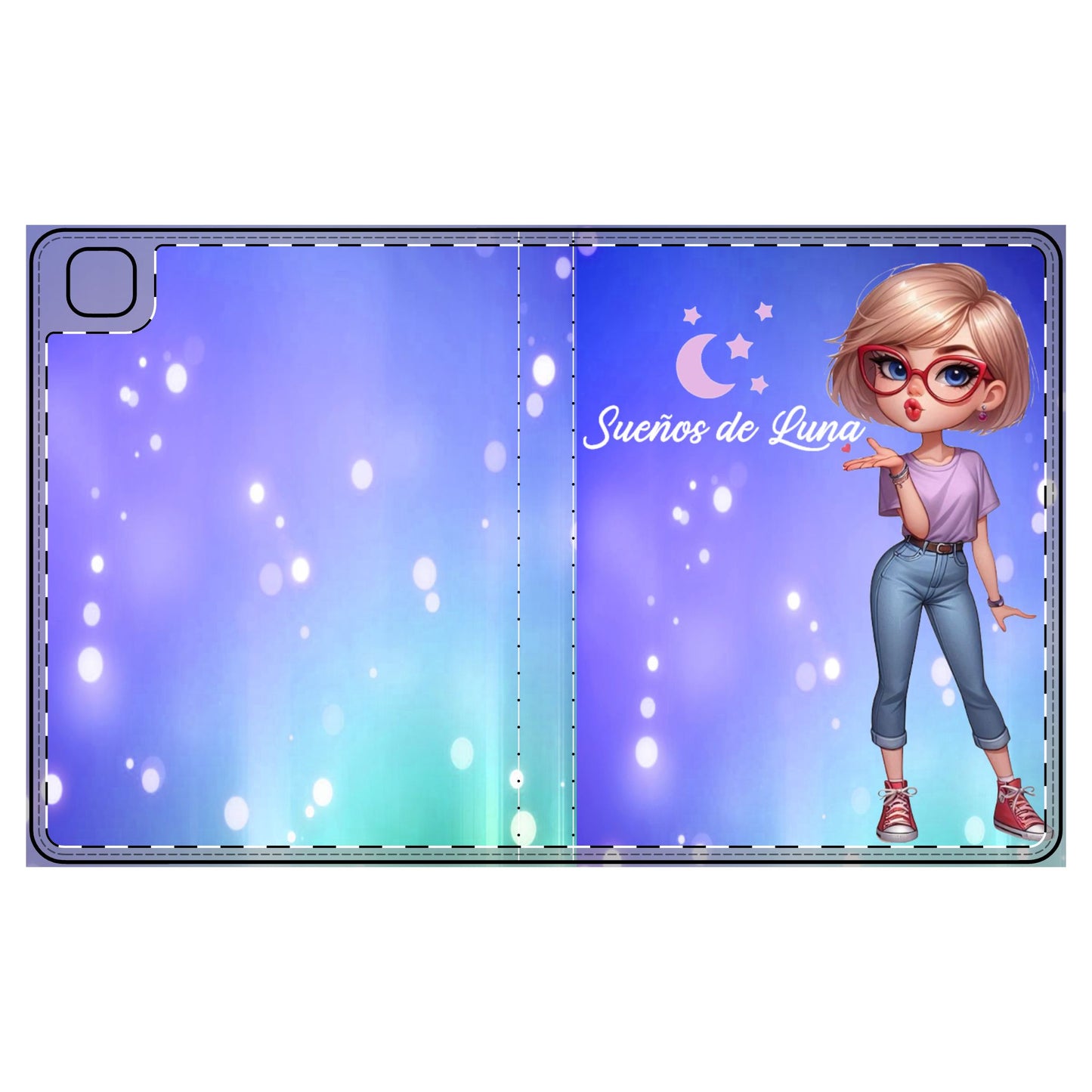Dreamy Tablet Folio Case - Sueños de Luna Design