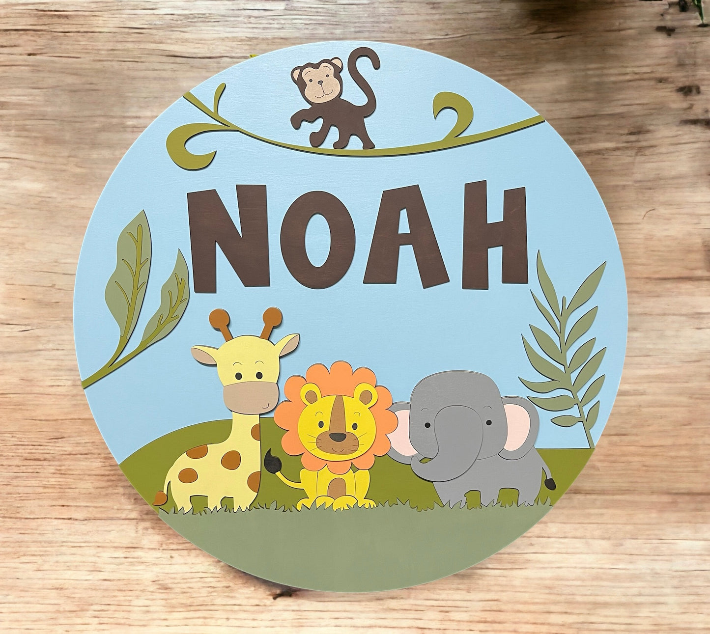 Safari Wooden Nursery Sign