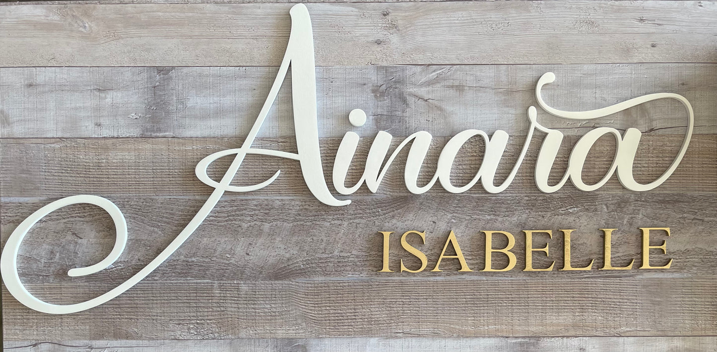 Customized Nursery Name Wood