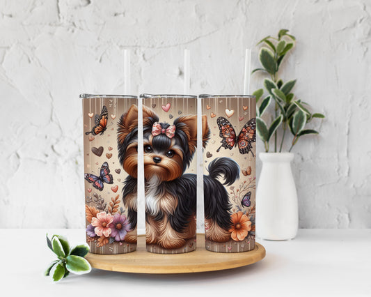 Cute Yorkie Tumbler Cup 20oz