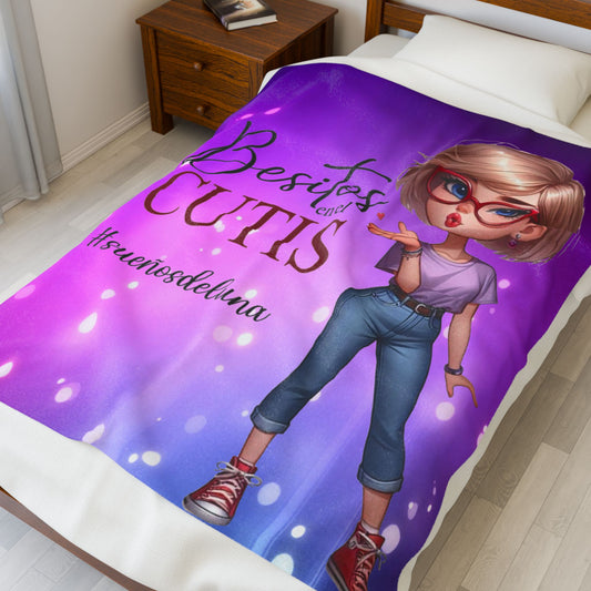 Cute Cartoon Plush Blanket – Besitos en el CUTIS #sueñosdeluna