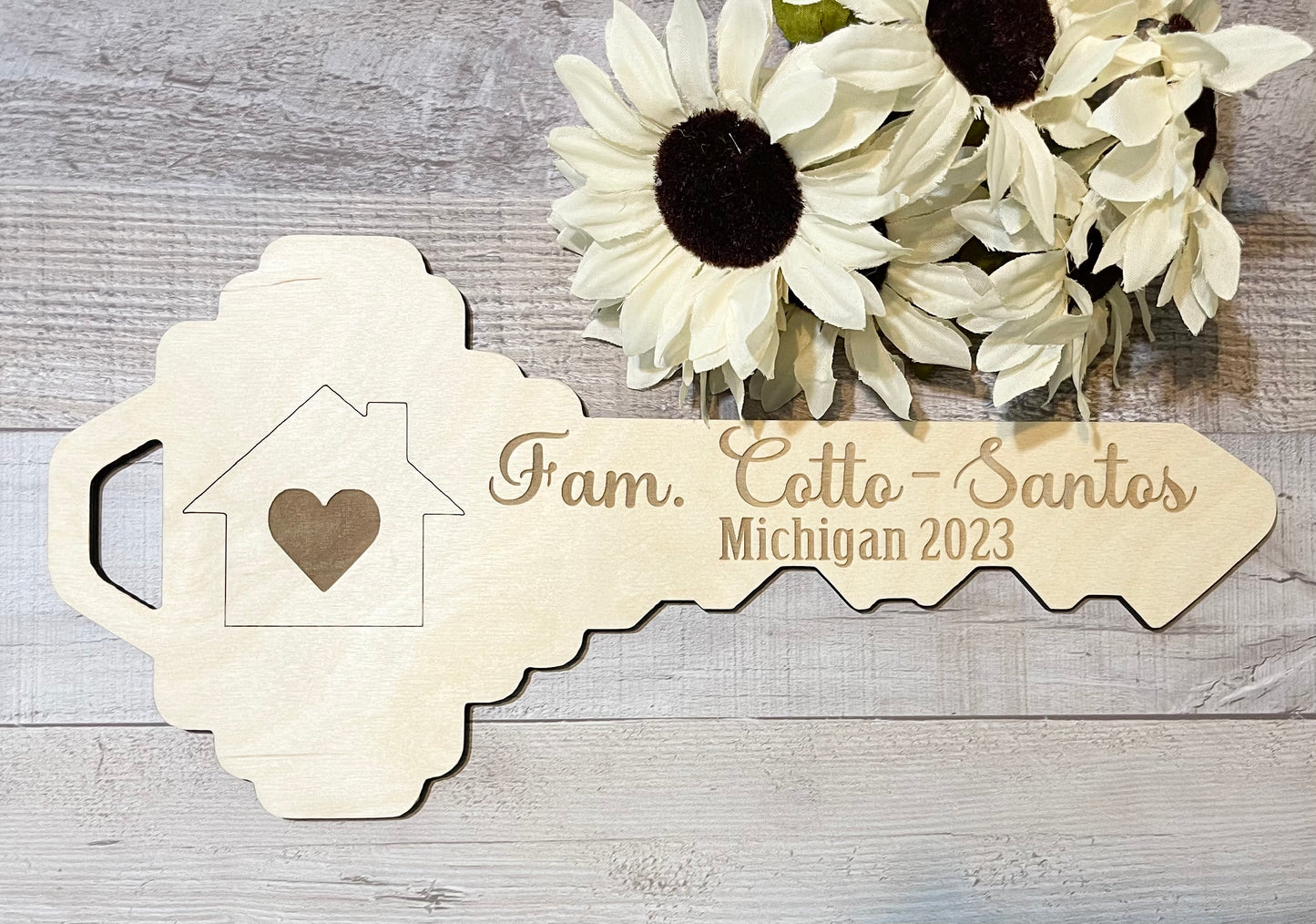 Wooden New Home Key