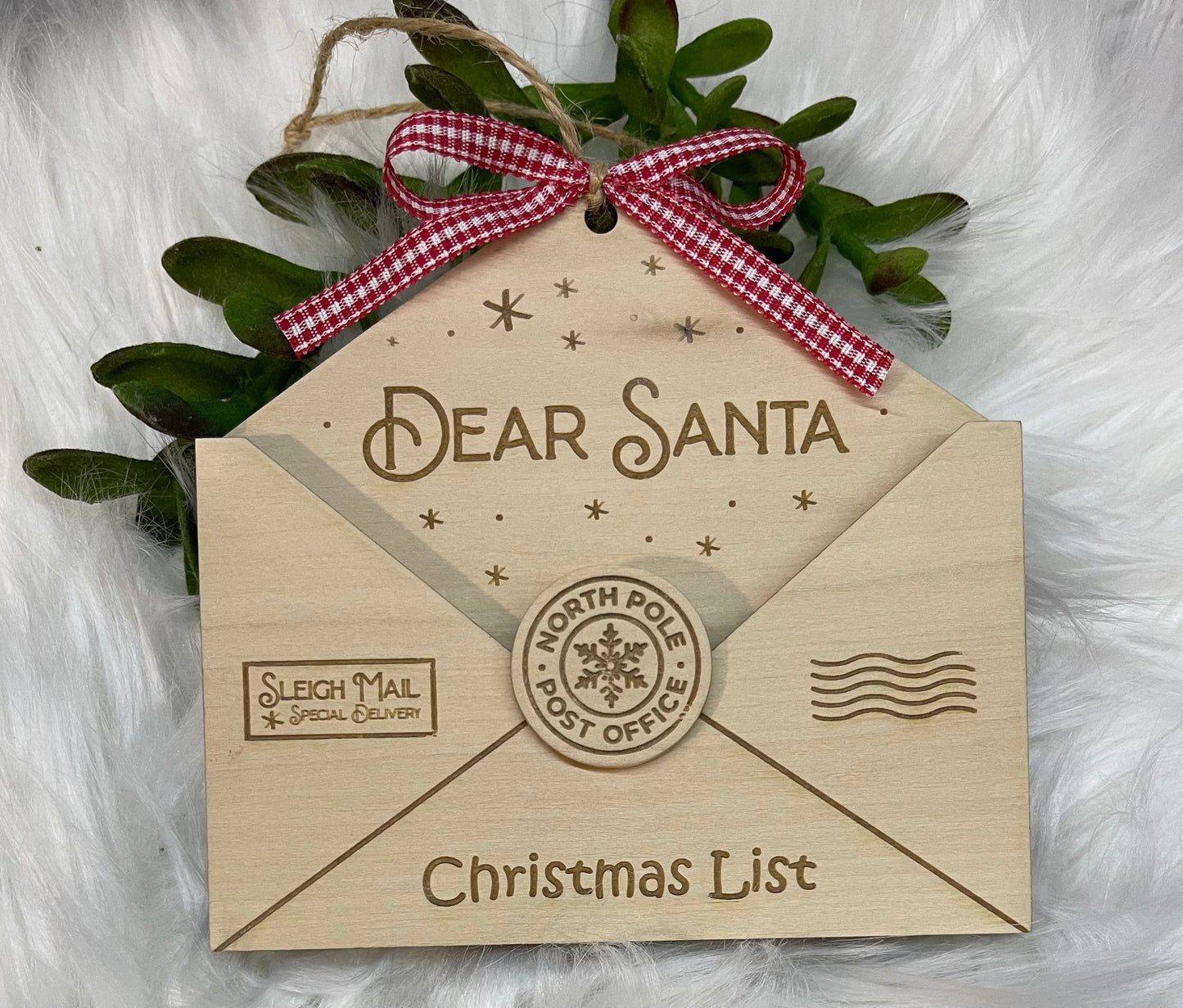 Letter to Santa Christmas Ornament
