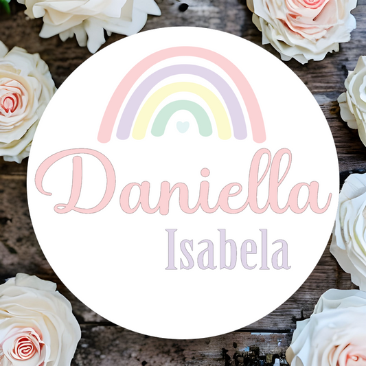 Personalized Rainbow Nursery Sign