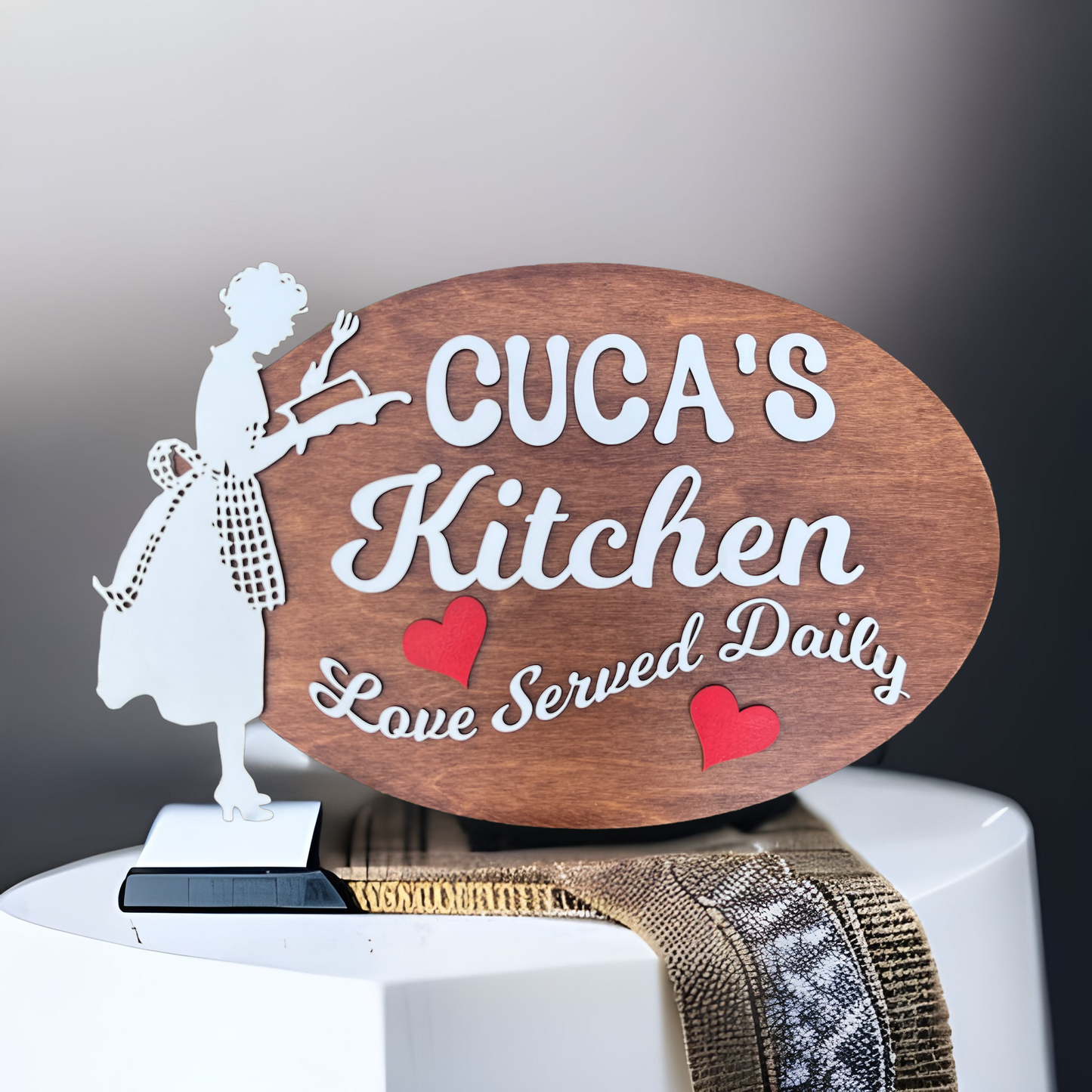 Personalized Wooden Kitchen Sign