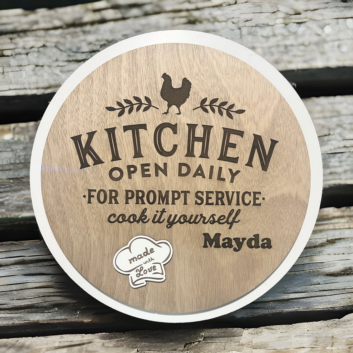 Wooden Kitchen Sign